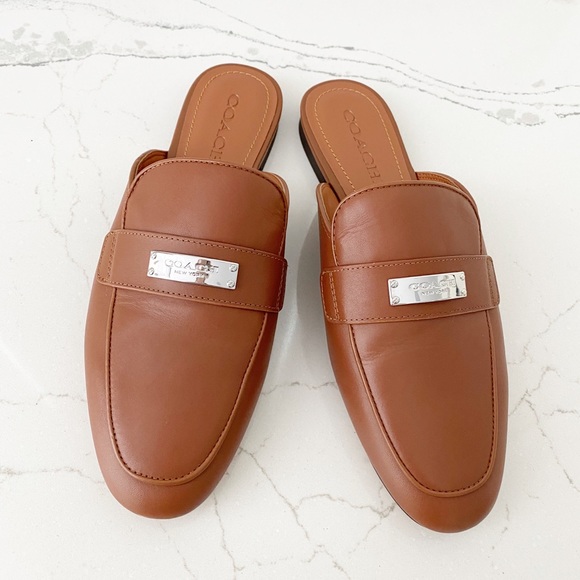 coach shea leather mule